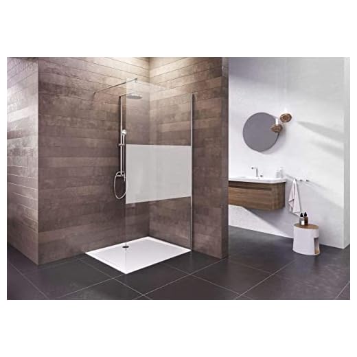 Duschwand für Dusche 140x200 cm, Walk In, 6 mm Glas (ESG) satiniert, chrom, Dusche aus Überproduktion von deutschem Markenhersteller