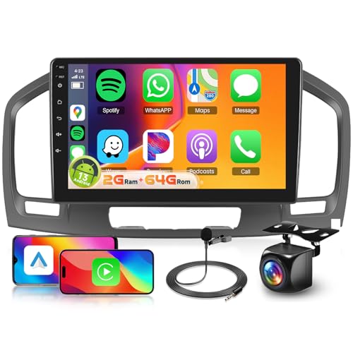 4 Core+64G Car Radio for Vauxhall Insignia 2008-2013/ Buick Regal with DSP Wireless Carpaly Android Auto, Hodozzy 9 HD Touchscreen Android Car Stereo with Bluetooth GPS WiFi FM/RDS SWC Backup Camera