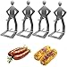 natalieenati 2 PCS Funny BBQ Stand Man Hot Dog Holder-Reusable Stainless Steel Hotdog and Sausage Stand-Portable Hot Dog Roaster-BBQ Grill Accessories-Ideal for Novelty Party and Camping Gifts (4pc)