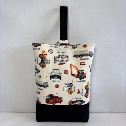 働く車 85レッスンバッグ体操着袋お着替え袋上履き入れ 入園入学