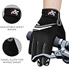 BEAST RAGE Gants de Cyclisme à Doigts complets avec Rembourrage pour Hommes et Femmes, antidérapants, Absorbant Les Chocs, Respirants, Gants de VTT à écran Tactile pour BMX, VTT, Course (Noir, M) #2