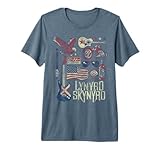 Lynyrd Skynyrd Collage Sweet Home Alabama US Flag Biker Band Premium Tri-Blend T-Shirt