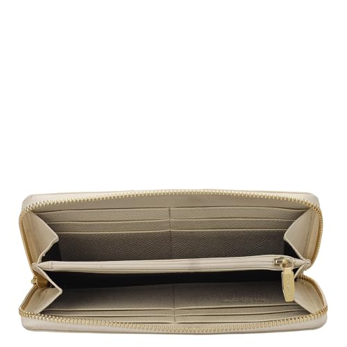 Image of Da Milano Premium Leather Wallet for Women | Multi Compartment Travel Wallet - White (10072A-OL)