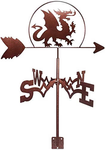 Wzglod Dragon Metal Weather Vane Vintage Weathervane Durable Wind Direction Indicator For Outdoor Garden Roof Paddock Decoration Wind Vane (Color : B) #TOP11