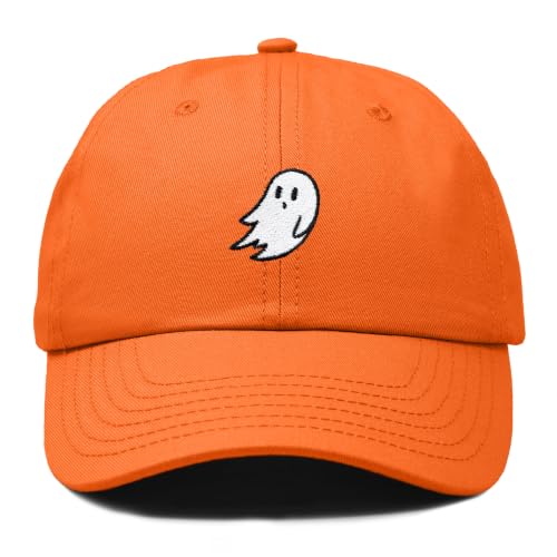 DALIX Ghost Embroidery Dad Hat Baseball Cap Cute Halloween, Orange, One size