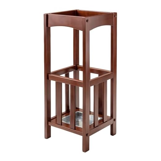Best indoor umbrella stand Walnut Umbrella Stand with Metal Tray