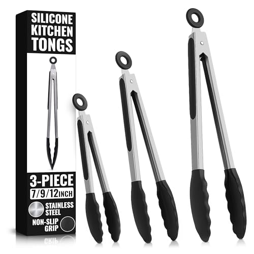Kitchen Tongs Set of 3-7/9/12