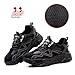 Ruivina Steel Toe Shoes for Women Safety Shoes Wide fit Indestructible Work Sneakers Men Lightweight Slip on Resistant Breathable Puncture Proof Composite Toe Shoe Black 38
