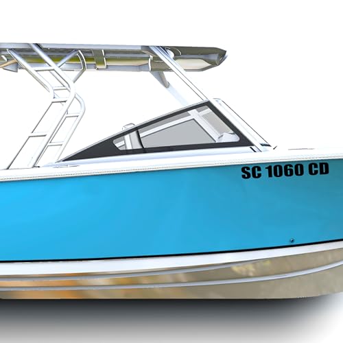 Custom Boat Registration Numbers & Letters (Two Sets) Marine Vinyl Lettering Sticker Decals