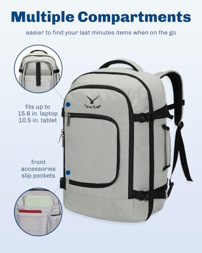 Image of Hynes Eagle Travel Backpack 40L Flight Approved Carry on Backpack Men Large Cabin Weekender Laptop Backpack Women 15.6 inches