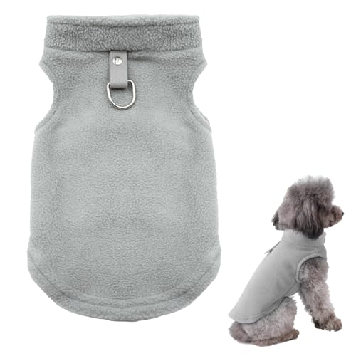 Suéter para Perros Jersey para Perro Suéter de Felpa para Mascotas Abrigo Cómodo para Mascotas Suave Ropa de Invierno para Perro Abrigo Cálido para Cachorros Perros Gatos para Invierno Navidad Gris L