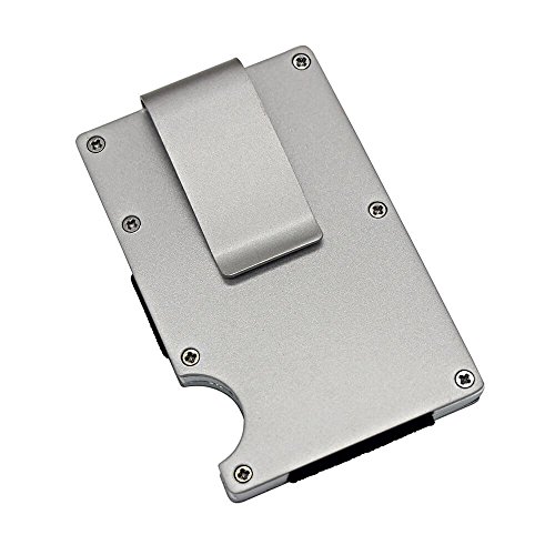 Metal Wallet Credit Card Holder and Aluminum Money Clip, with RFID Blocker Slim Size (Premium Quality) - Great for Business Cards also
