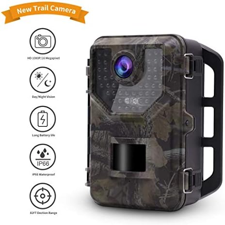 Trail Camera,16MP Game Camera 1080P HD Motion Activated Wildlife Trail Cam with Night Vision,42pcs IR LEDs and 2.4'' LCD…
