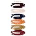 RC ROCHE 6 Pcs Flat Hair Clips Big Claw for Thick Hair French Duckbill for Women No Slip Side Slide Curved Alligator Concord Strong Grip Hold Volume Lay Down Clamp, Large Classic Multicolor