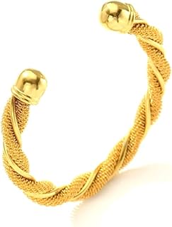 1 Piece Gold Plated Stainless Steel Twisted Bracelets Inspirational Bracelet Adjustable Jewelry Birthday Gift Best Selling