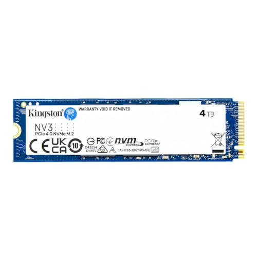 Kingston NV3 4TB M.2 2280 NVMe SSD | PCIe 4.0 Gen 4x4 | Até 6000 ...