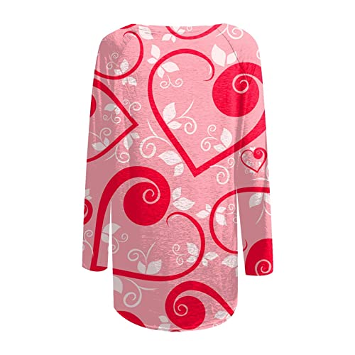 Moletons femininos para o Dia dos Namorados com estampa de manga comprida e caimento solto para o Di