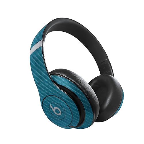 Image of MightySkins Carbon Fiber Skin Compatible with Beats Studio Pro - Blue Strokes | Protective, Durable Textured Carbon Fiber Finish | Easy to Apply