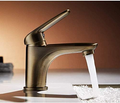 Robinets de lavabo mitigeur cascade en laiton avec placage bronze L1048C