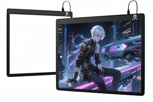 goodmore Glass Gaming Mouse Pad with LED Lights,Professional Esport Mousepad with Type C Port...