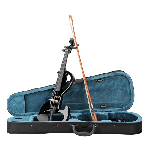 Image of NEJ-101 Electric Violin Black With Bow, Rosin and Hard Case