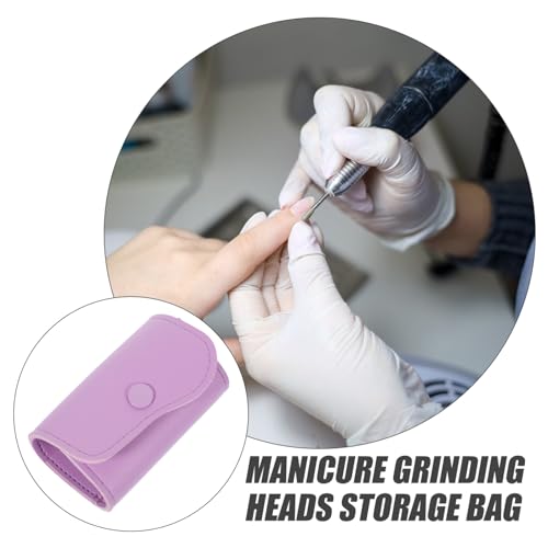 Bolsa organizadora para brocas de taladro de uñas miniatura 7
