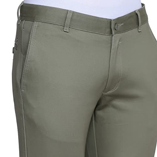 Image of blackberrys Solid Cotton Stretch Super Slim Fit Mens Trousers (S22975N1IS22FMN-P)