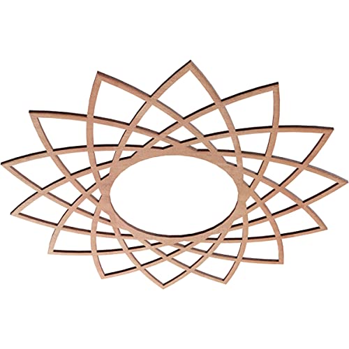 Image of Ekena Millwork 24 inchOD x 9 1 /4 inchID x 1 /4 inchT Eleanor Wood Fretwork Pierced Ceiling Medallion, Cherry