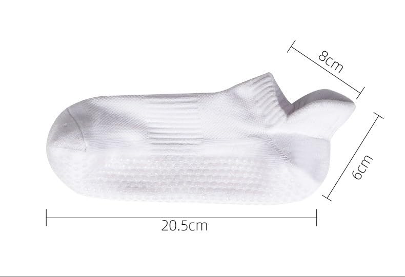 Non Slip Socks Unisex Adult Cotton Athletic Anti Skid Yoga Ankle Socks with Grips for Pilates, Barre, Hospital4