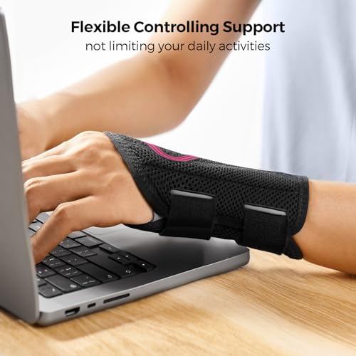 Freetoo XQ-B0CQ4S63YK-GM-20200069-DE-A Wrist Brace For Carpal Tunnel,[New Upgrade-Anatomically Shaped] Adjustable Wrist Support Splint thumb #4