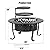 Panovue 36 Inch Fire Pit with 2 BBQ Grills, Wood Burning Fire Pits for Outside with Lid & Fire Poker, BBQ& Outdoor Firepit & Round Metal Table 3 in 1 for Patio, Picnic, Party