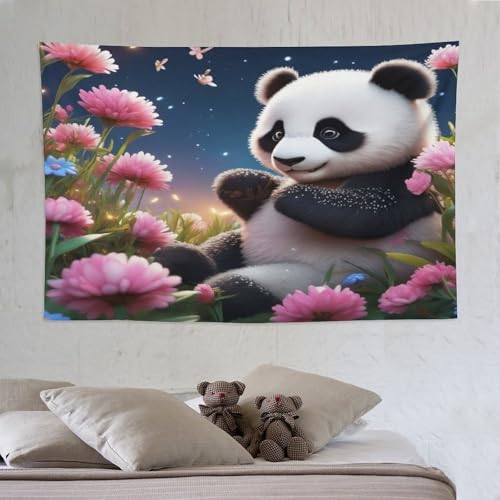 Tapisserie panda mignonne pour réveiller la douceur de votre intérieur