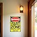 Strosportsandtech Warning Fart Zone Funny Tin Sign Bar Pub Garage Diner Cafe Home Wall Decor Home Decor Art Metal Plaque Retro Vintage