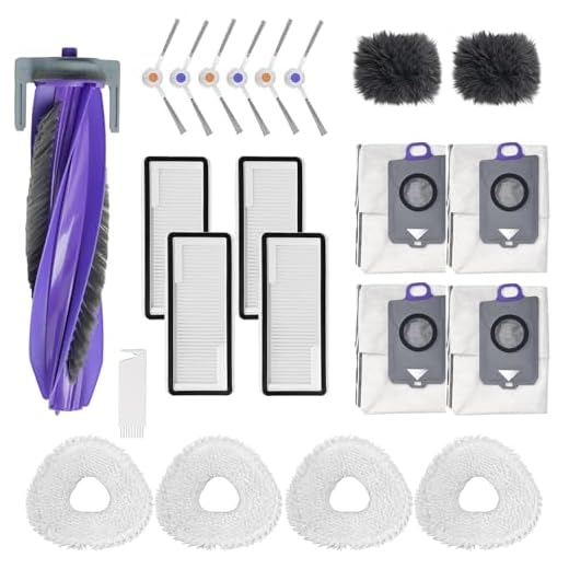 22 Stück Zubehör für Narwal Freo Z Ultra Staubsauger, Ersatzteile mit 1 Hauptrollbürste 6 Seitenbürsten 4 Hepa-Filter 4Wischtücher 4 Staubsaugerbeutel 2 baseboard module 1 Reinigungsbürste