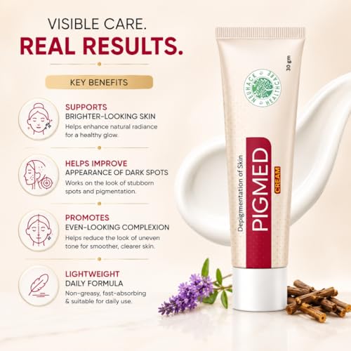 Image of Pigmed Cream for Pigmentation removal, dark spots, acne pimple marks | Ayurvedic depigmentatio(30gm each)(Pack of 3)