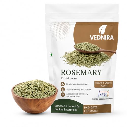 Image of 100% Natural Rosemary Dried Leaves 1kg | Premium Culinary Herb for Cooking, Seasoning & Tea | Herbal Rosemary for Hair Growth, Scalp Care, Hair Oil Infusion | Antioxidant Rich, Chemical Free