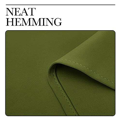 Image of NICETOWN Holiday Christmas Decor Thermal Insulated Solid Grommet Blackout Curtains /Drape for Living Room (1 Pair, 42 by 84 inches, Olive Green)