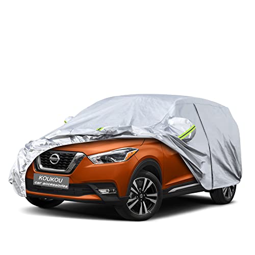 Image of Koukou 6 Layers Car Cover Custom Fit Nissan Kicks from 2017 to 2025, Waterproof All Weather for Automobiles, Sun Rain Dust Snow Protection. (Ships from US Warehouse, Arrive Within 3-7 Days)