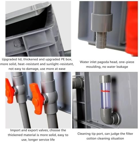 DIY External Aquarium Filter Box - Efficient Water Circulation System for Fish Tanks & Ponds, Premium Turnover & Drip Filter for Crystal Clear Water