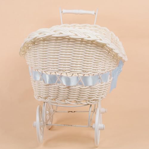 Cochecitos de mimbre sintético decorativos para organizar habitaciones de niñas y eventos 7
