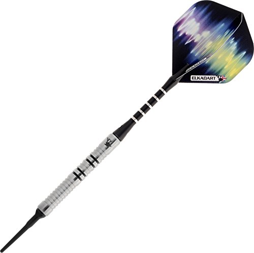 Elkadart Ultra Sonic 80% Tungsten Soft Tip Darts With Storage/Travel Case, 18 Grams, Black #TOP1