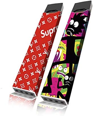 2 Pack - Juul Skin Wrap Vinyl Sticker Decal Supreme Classic & Rick n Morty