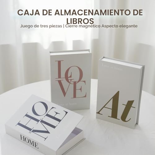 Miniatura 2 de Suq 3pcs Caja De Libros De Decoración, Libros Decorativos De Apertura Magnética, Libro Decorativo De Moda, Conjunto De Libro De Diseño De Moda, Alfabeto