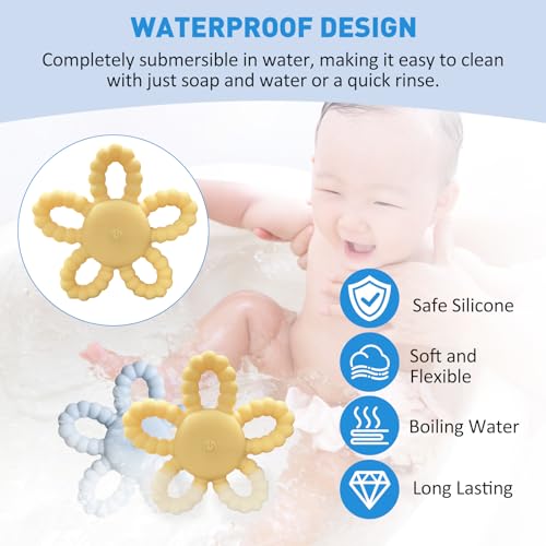 Image of Vibrating Teether for Baby, Sensory Chew Toys for Autistic Children & Teething Toys for Babies, USB Chargeable & 3X Vibration Setting Travel Essential Kids with Autism Toddler Gifts