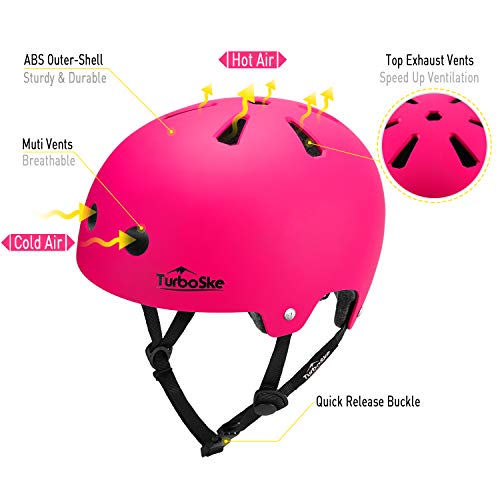 image for TurboSke Skateboard Helmet, BMX Helmet, Multi-Sport Helmet, Bike Helme