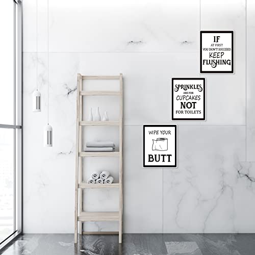 9 Stücke Badezimmer Wandkunst Wand Dekoration, Lustig Vintage Badezimmer Zeichen Bad Zitate Sprüche Kunstdrucke Badezimmer Poster für Wand Toilette Badezimmer Dekor Bilder, Ungerahmt