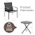 Shintenchi 3 Pieces Patio Bistro Sets, Outdoor Textilene Fabric Conversation Bistro Set, Textilene Fabric Front Porch Chairs Small Patio Furniture Set with Table for Lawn,Garden,Balcony (Black)