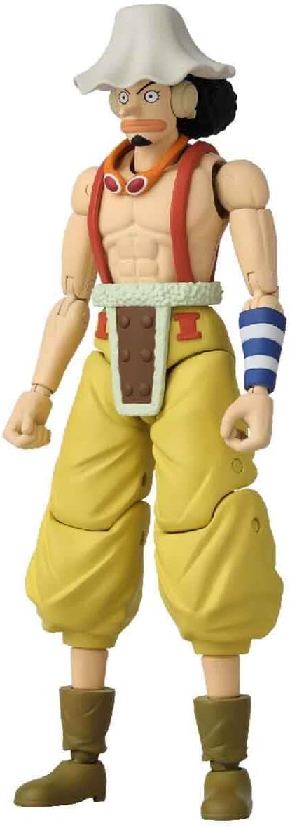 BANDAI Anime Heroes One Piece Figures Usopp Action Figure, 17cm Articulated Usopp Anime Figure with Extra Accessories, One Piece Action Figures Pirate Toys Range, Excellent Anime Gift, (37005)
