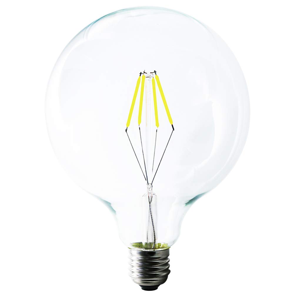4W G125 E27 400 Lúmenes LED Globo Edison Filamento Bombilla para Habitación, Comedor, Estudio, Salón, Bar,Blanco frío 6000K,(Pack de 8)