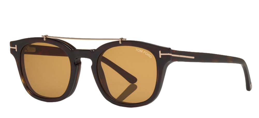 Tom Ford FT 5532-B BLUE BLOCK Havana Havana/Brown Clip-On 49/21/140 unisex Eyewear Frame